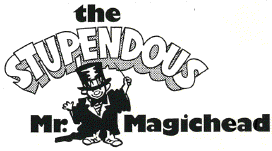 Mr. Magichead logo showing kid in oversized tuxedo 